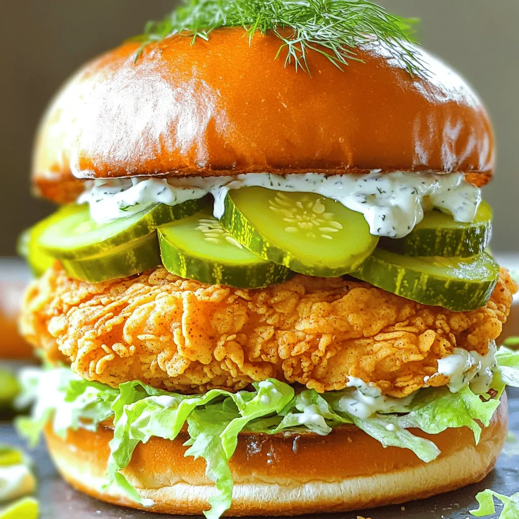 Pickle Ranch Fried Chicken Sandwiches Crispy and Flavorful