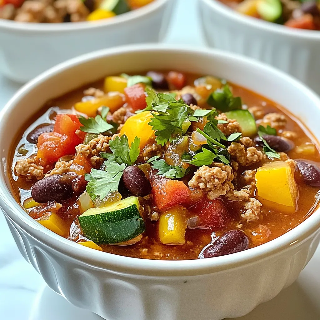 Ground Turkey Harvest Chili Hearty and Flavorful Dish