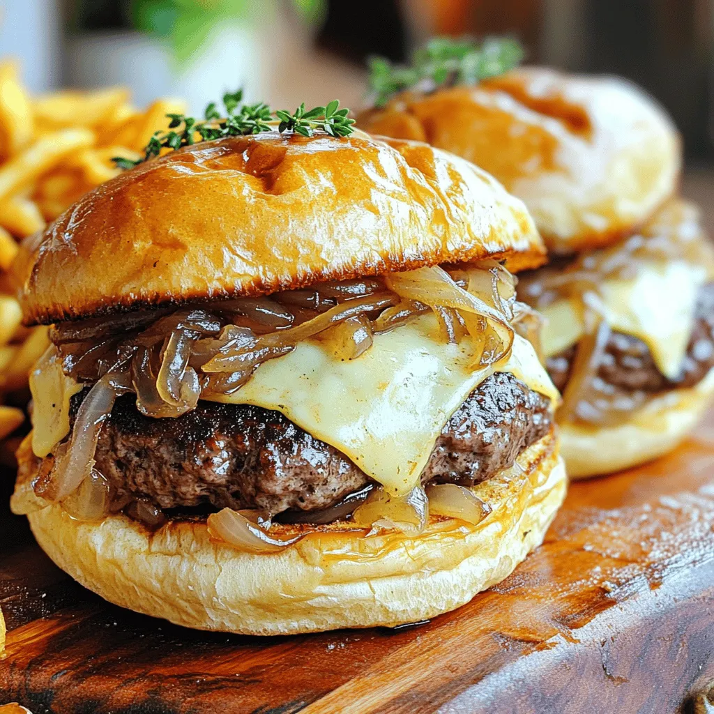 French Onion Burgers Juicy and Flavorful Delight