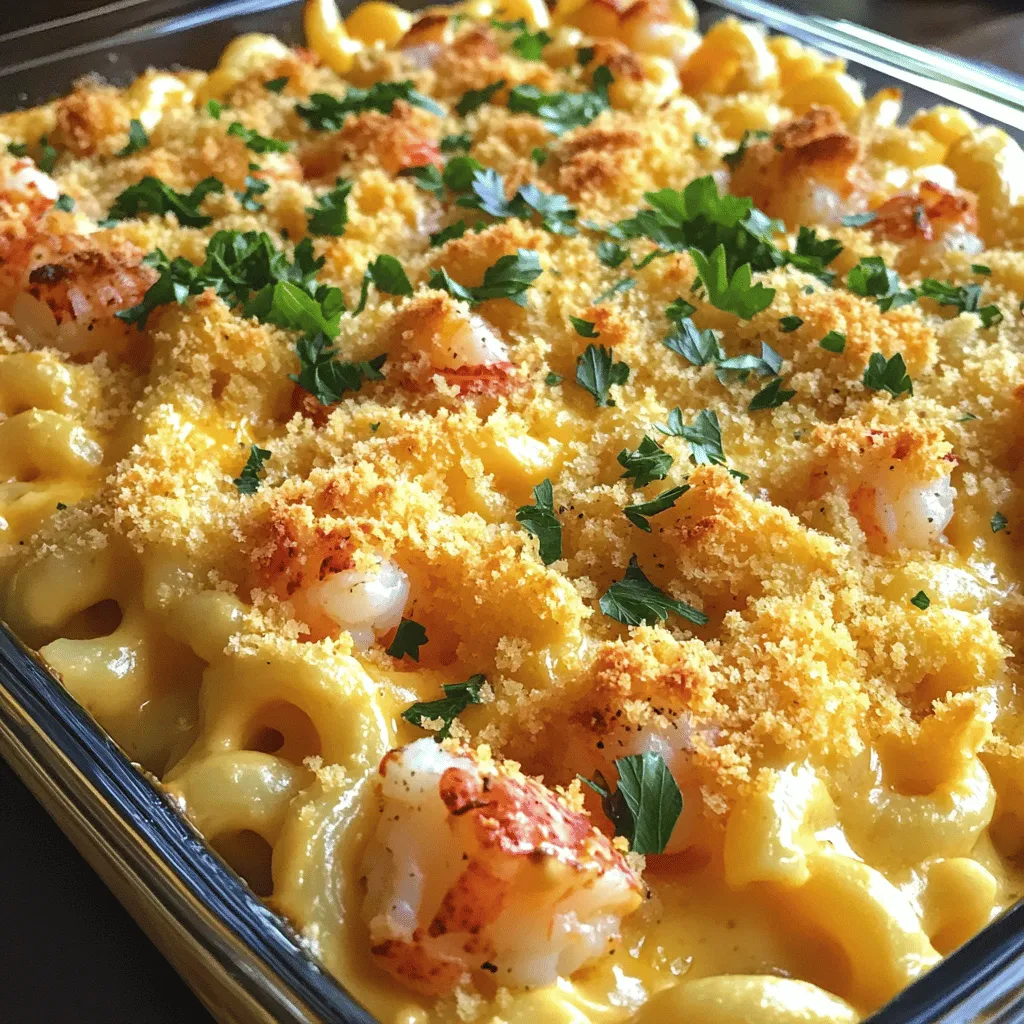 Seafood Mac and Cheese with Lobster and Shrimp Delight