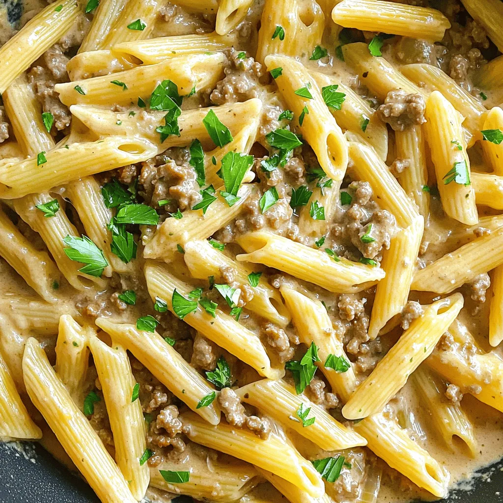 Beef and Cream Pasta Savory Comfort Food Recipe