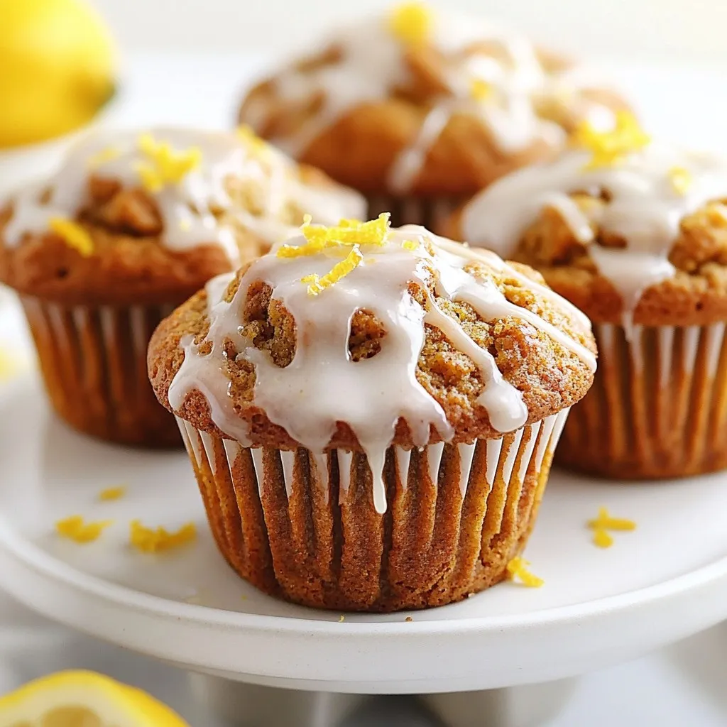 Gingerbread Muffins with Lemon Glaze Delightful Recipe
