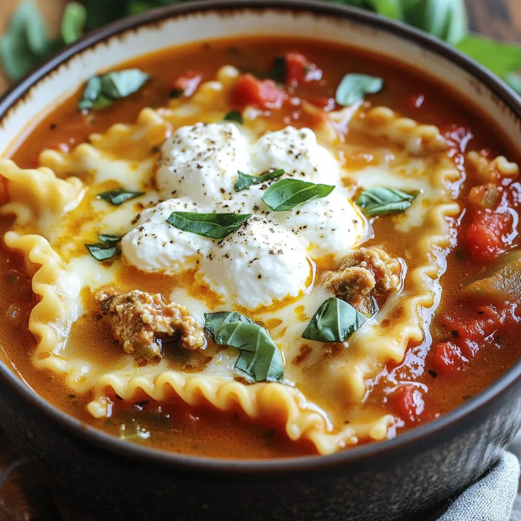 Cozy Slow Cooker Lasagna Soup Comforting and Hearty Dish