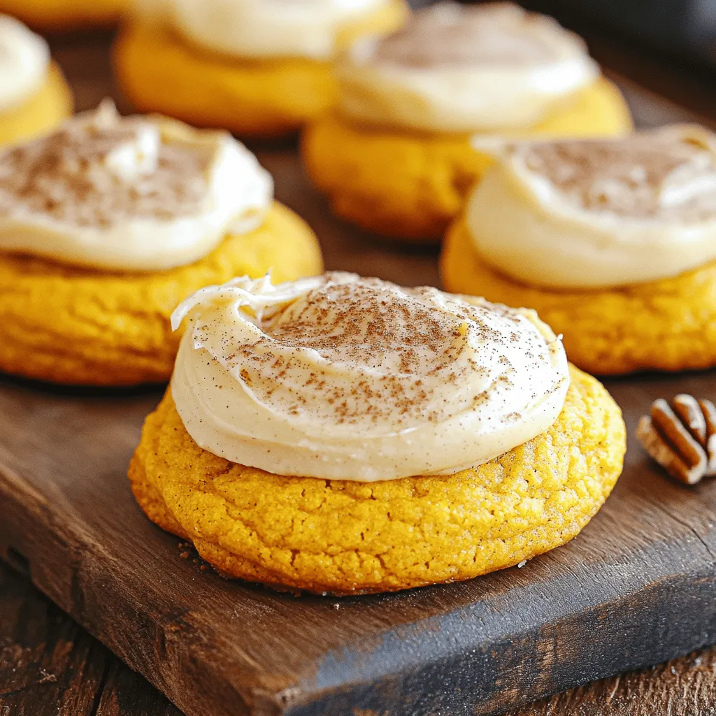 Vegan Pumpkin Cookies with Cinnamon Frosting Delight