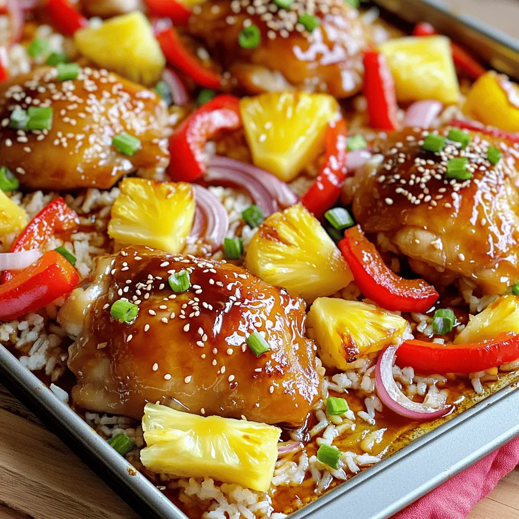 Pineapple Teriyaki Chicken Sheet Pan Easy Dinner Dish