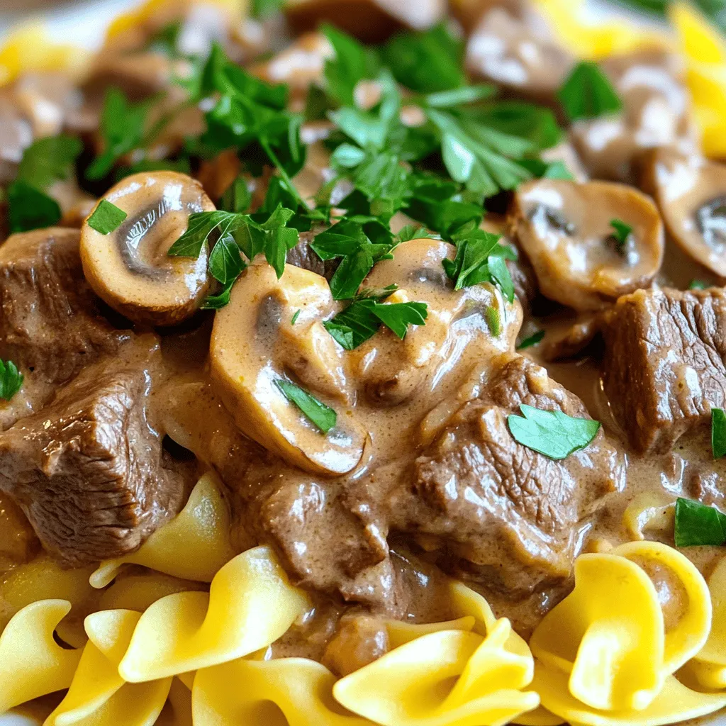 Slow Cooker Beef Stroganoff Tasty and Simple Meal