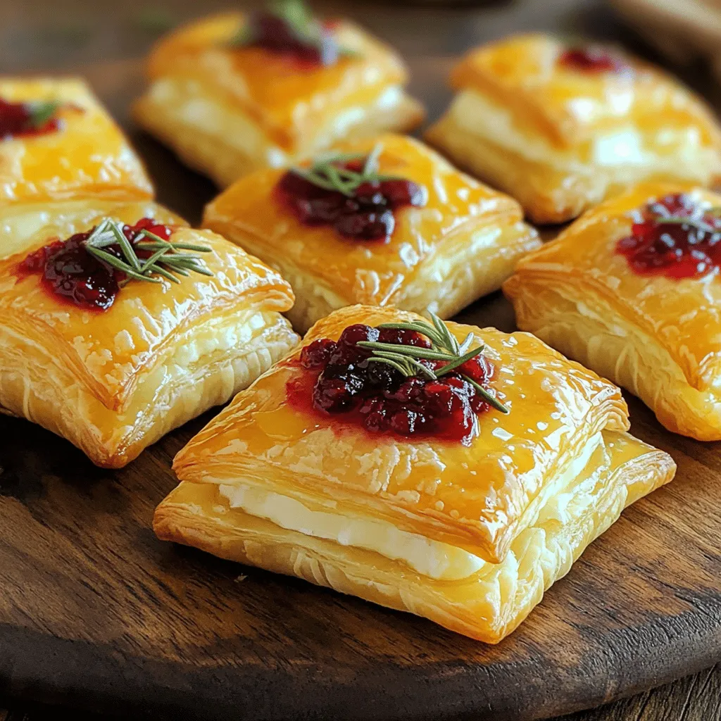 Cranberry Brie Puff Pastry Bites Simple Delight