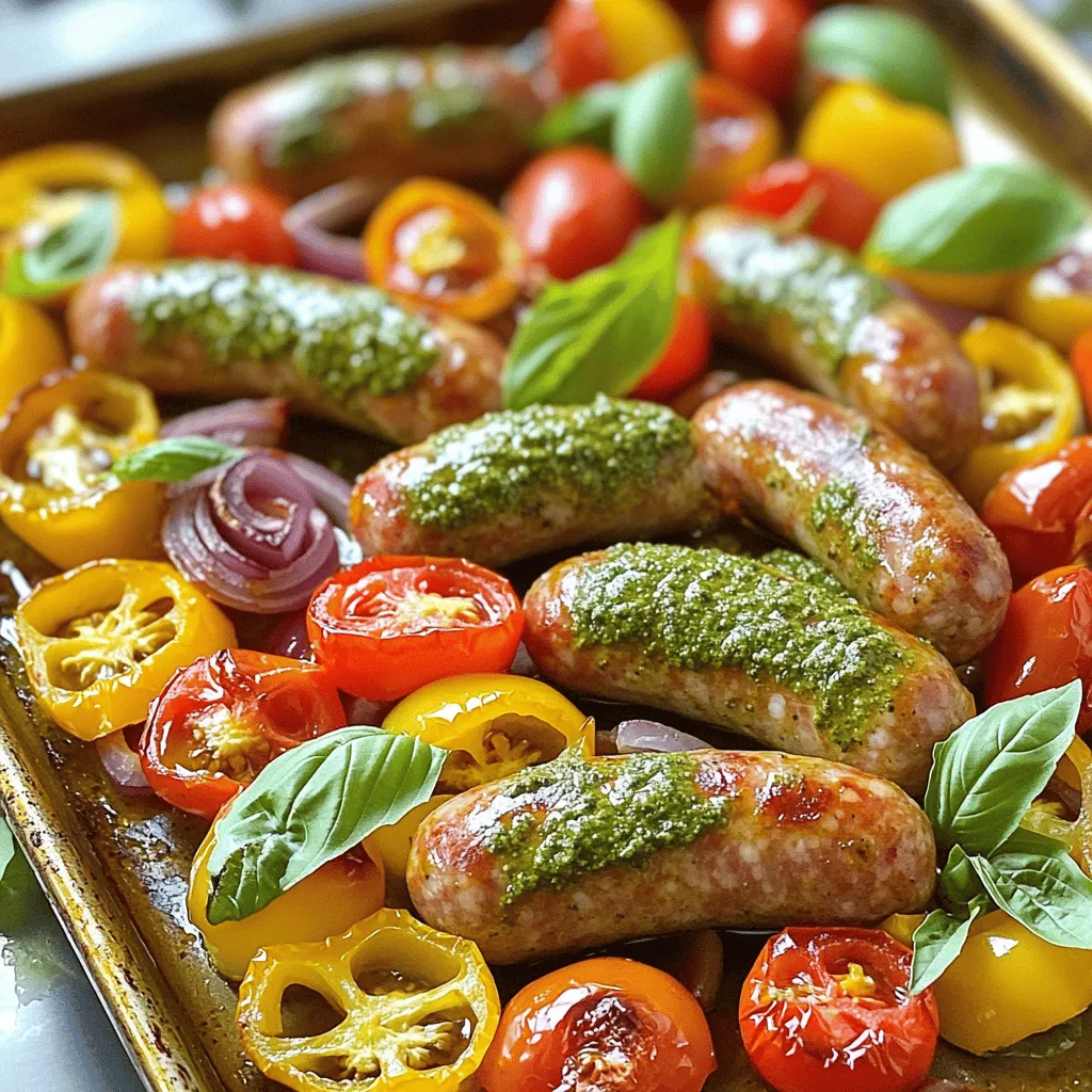 Sheet Pan Pesto Sausage &#038; Peppers Easy Meal Recipe