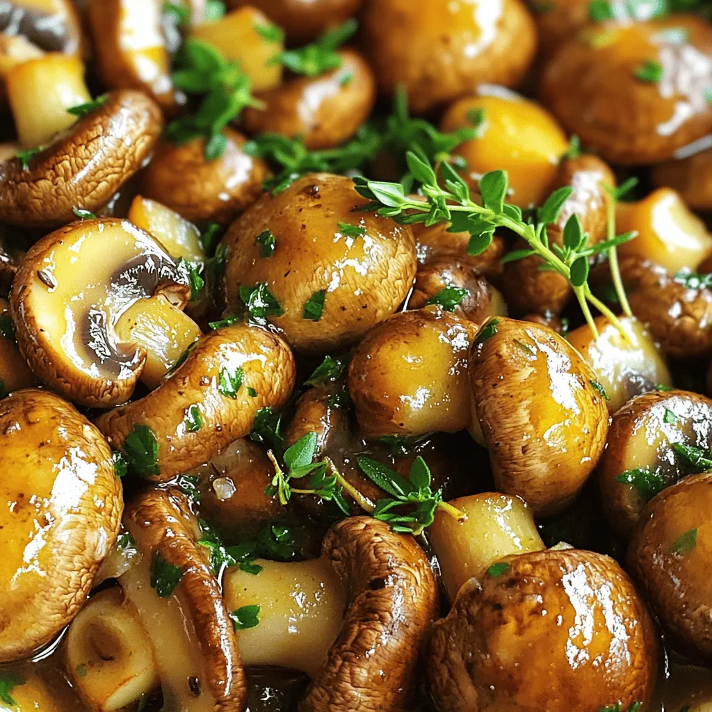 Irresistible Browned Butter Garlic Thyme Mushrooms Dish