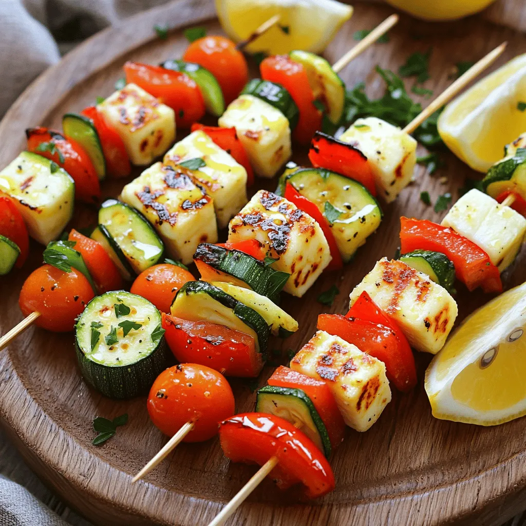 Grilled Halloumi Skewers Flavorful and Easy Recipe