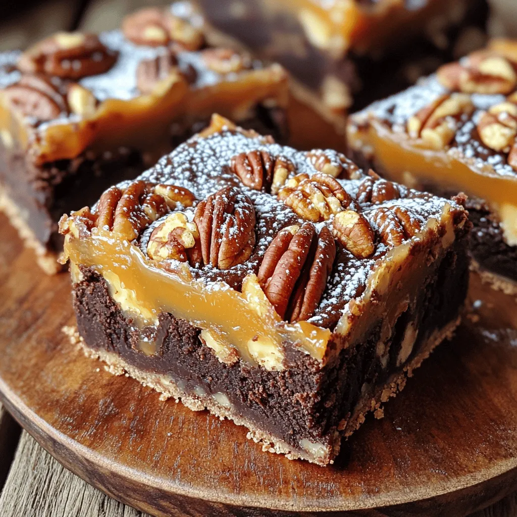 Caramel Pecan Pie Brownie Bars Irresistible Treat