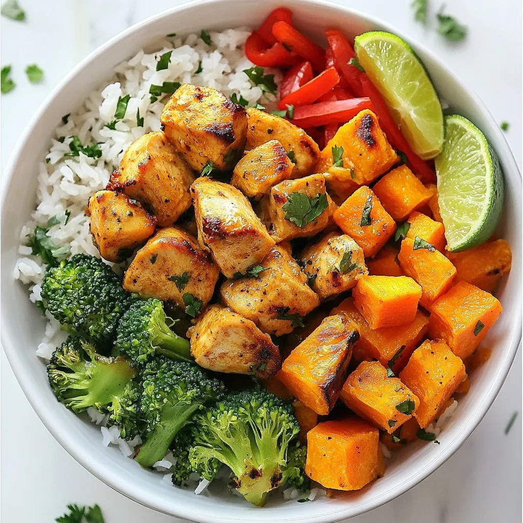 Chicken and Sweet Potato Rice Bowls Flavorful Delight