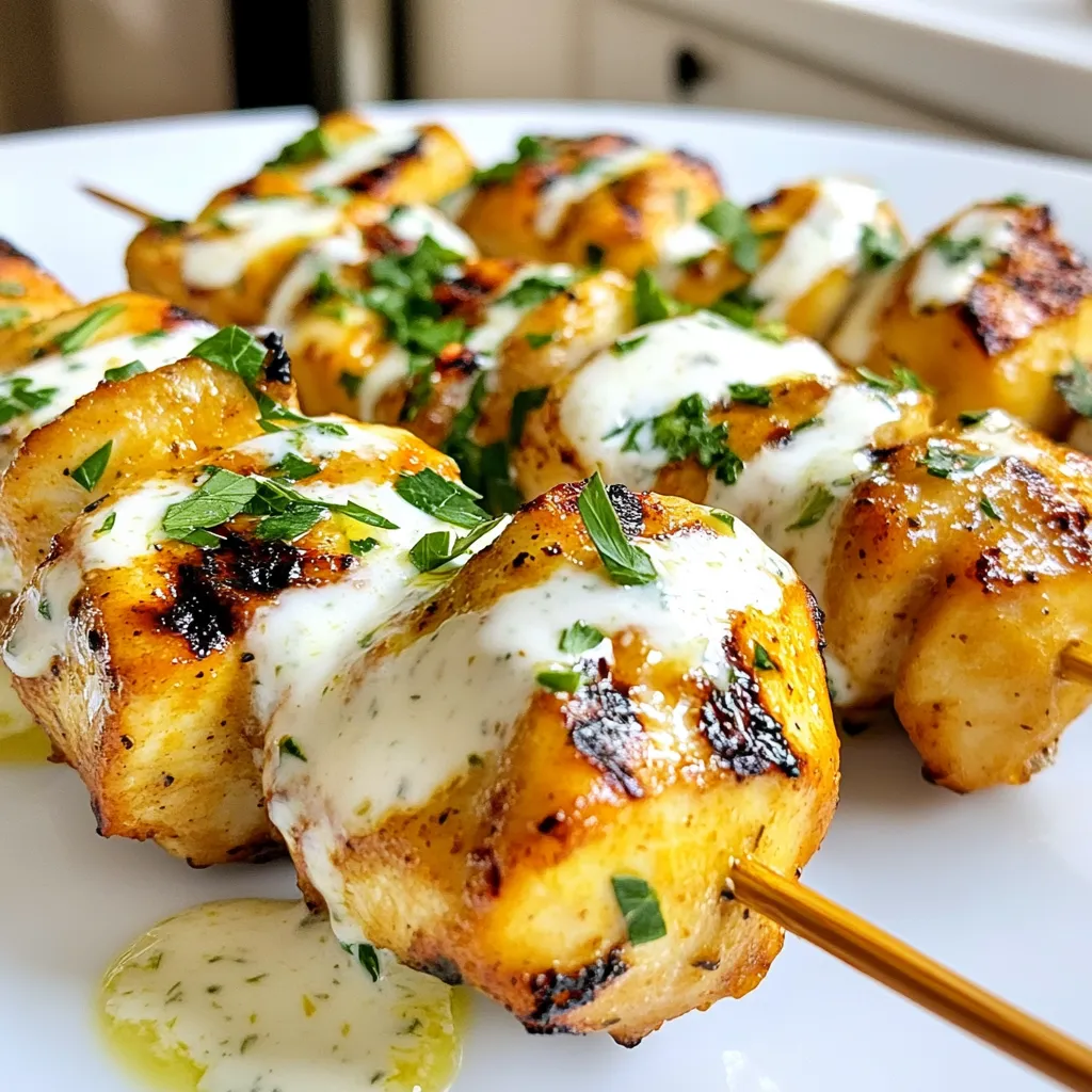 Creamy Garlic Sauce Grilled Chicken Bites Delight