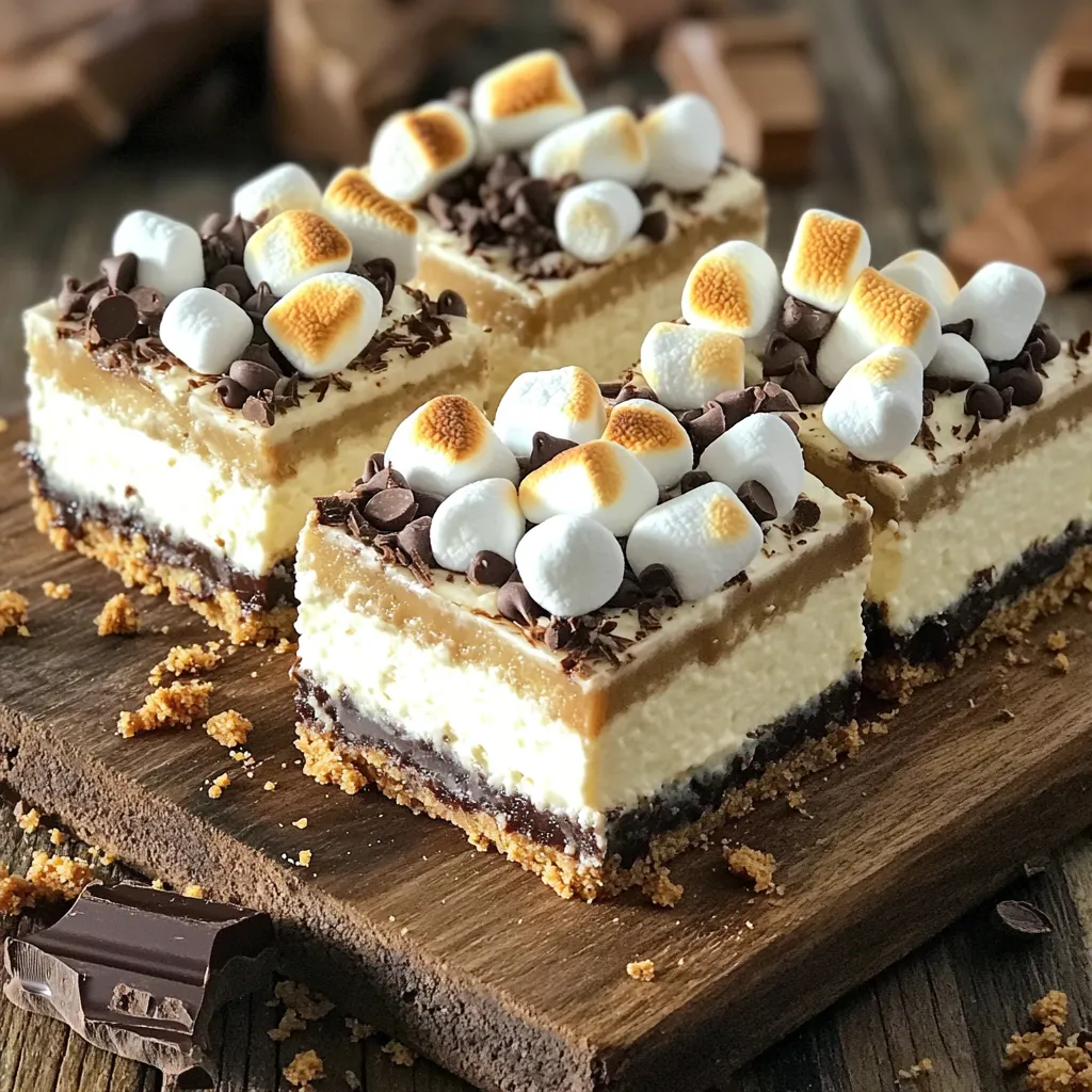 No-Bake S’mores Cheesecake Bars Easy and Delicious Treat
