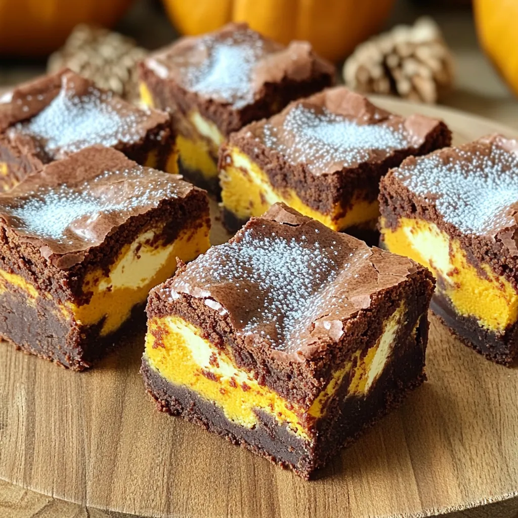 Pumpkin Cream Cheese Brownies Delightful and Easy Recipe