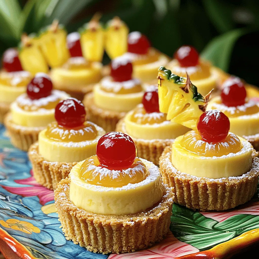 Mini Pineapple Upside-Down Cheesecakes Delightful Treat