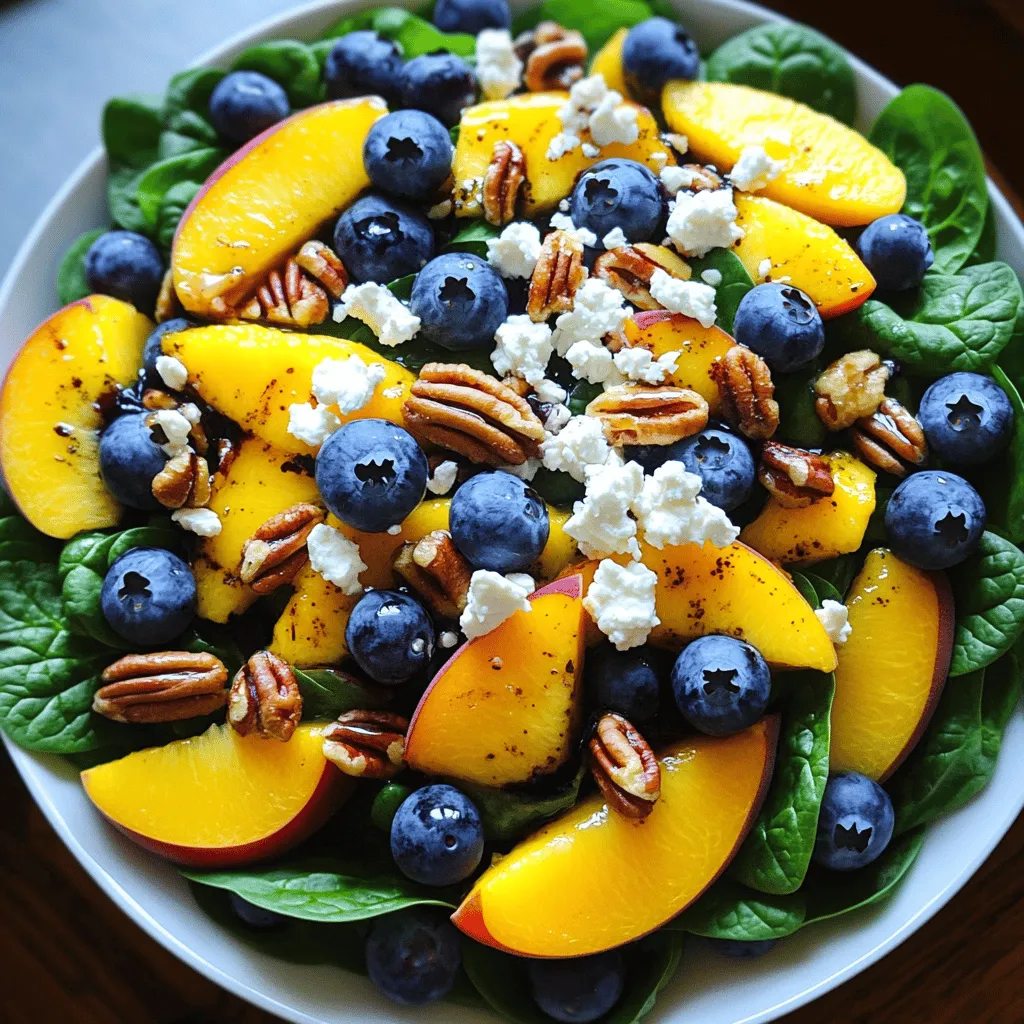 Blueberry Peach Feta Salad Fresh and Flavorful Delight