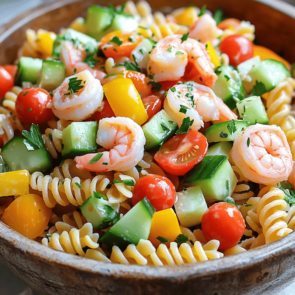 Shrimp Pasta Salad with Italian Dressing Delight