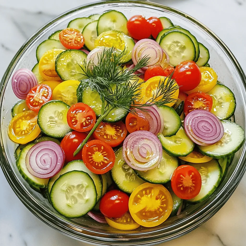 Marinated Cucumbers, Onions, and Tomatoes Delight