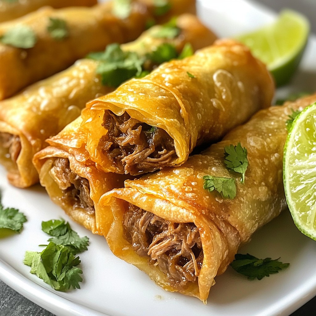 Crunchy Wrapper Crispy Birria Beef Eggrolls Irresistible Flavor Burst - Recipe Website