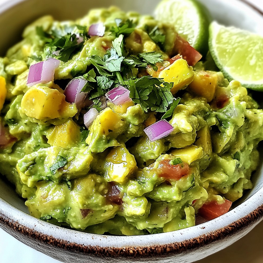 Creamy Mexican Guacamole with Lime and Cilantro Recipe