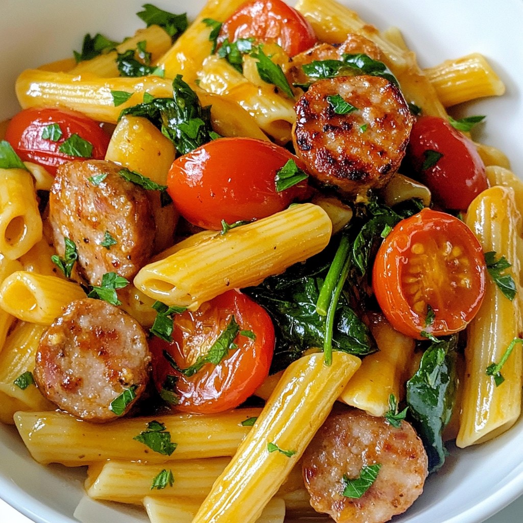 Honey Garlic Sausage Pasta Skillet Quick and Tasty Meal