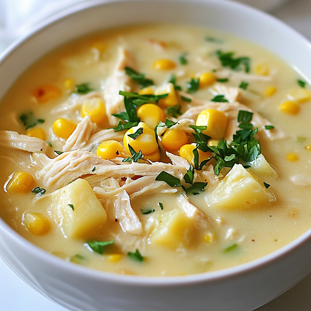 Creamy Chicken Corn Soup Simple and Flavorful Dish