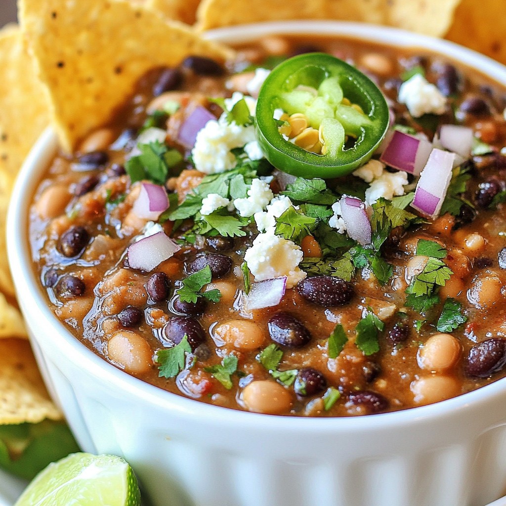 Zesty Mexican Bean Dip with Cilantro and Lime Delight