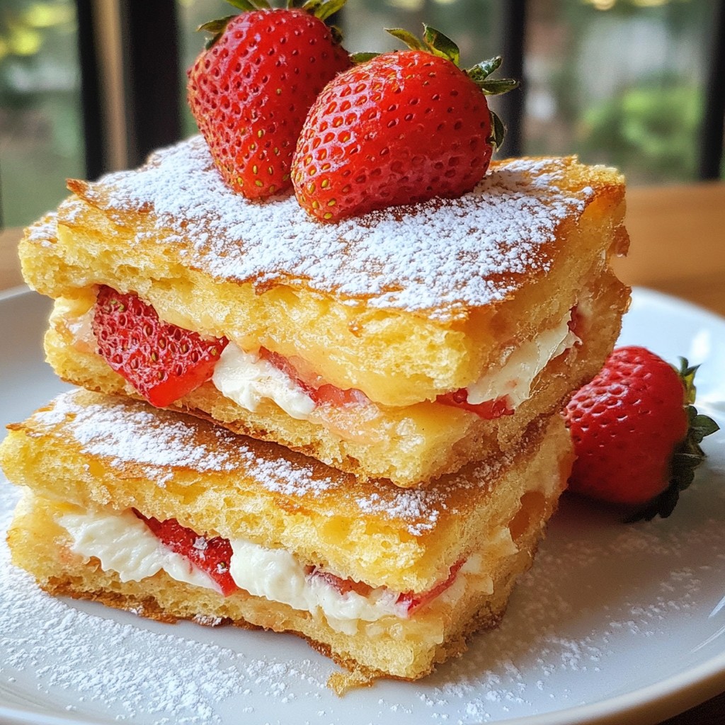 Fried Strawberry Cheesecake Sandwiches Sweet Delight