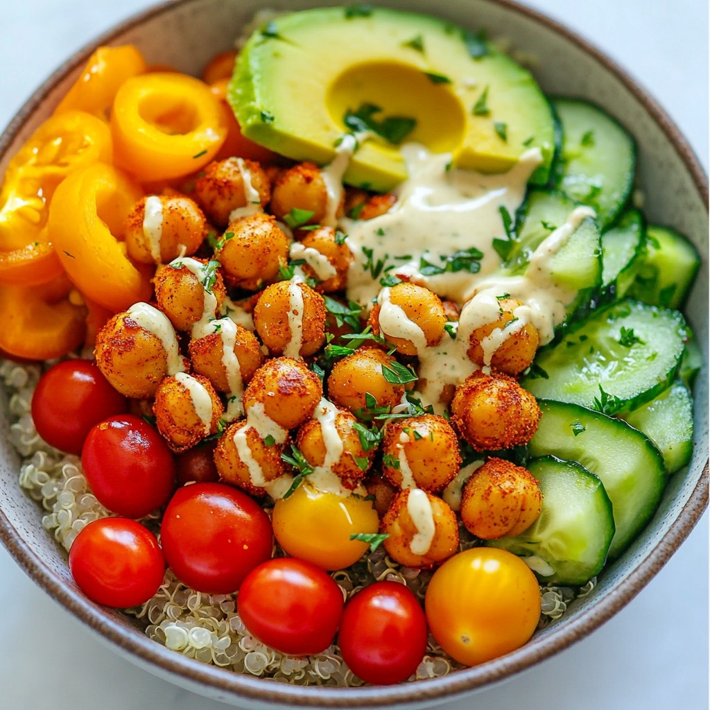 Roasted Chickpea Veggie Bowl Flavorful and Easy Meal