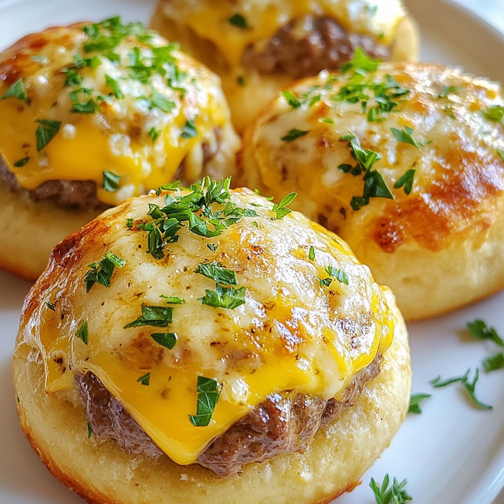 Garlic Parmesan Cheeseburger Bombs Irresistible Snack