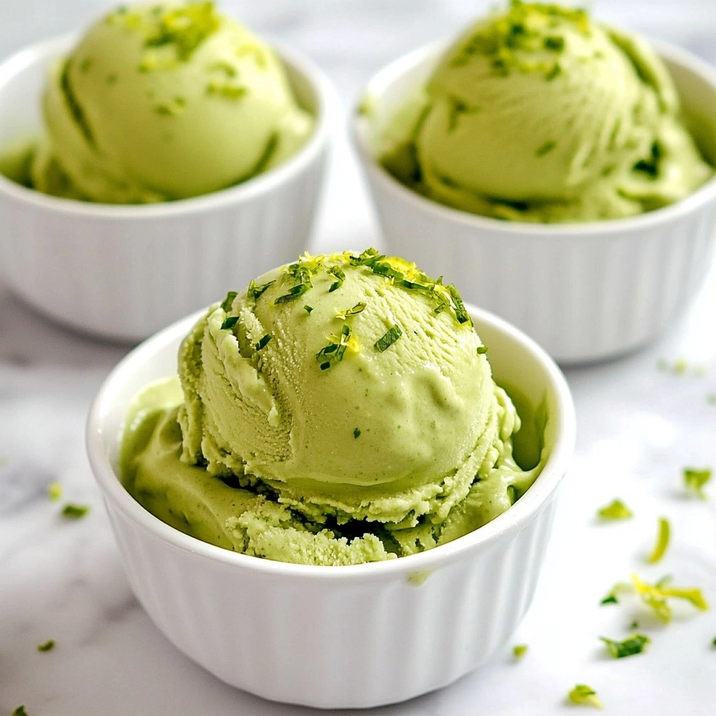 Creamy Mexican Avocado and Lime Ice Cream Delight