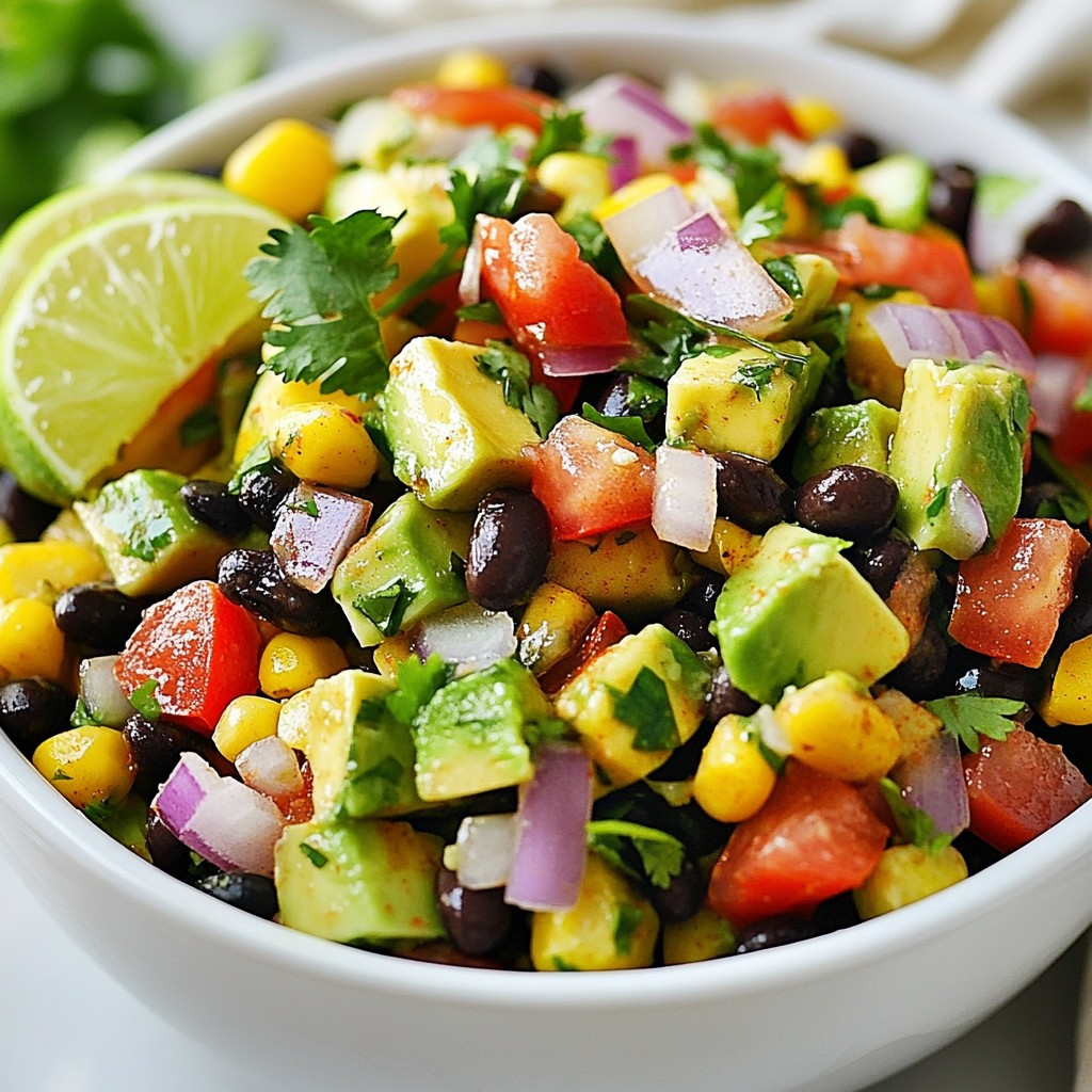 Spicy Mexican Avocado and Bean Salsa Flavor Boost