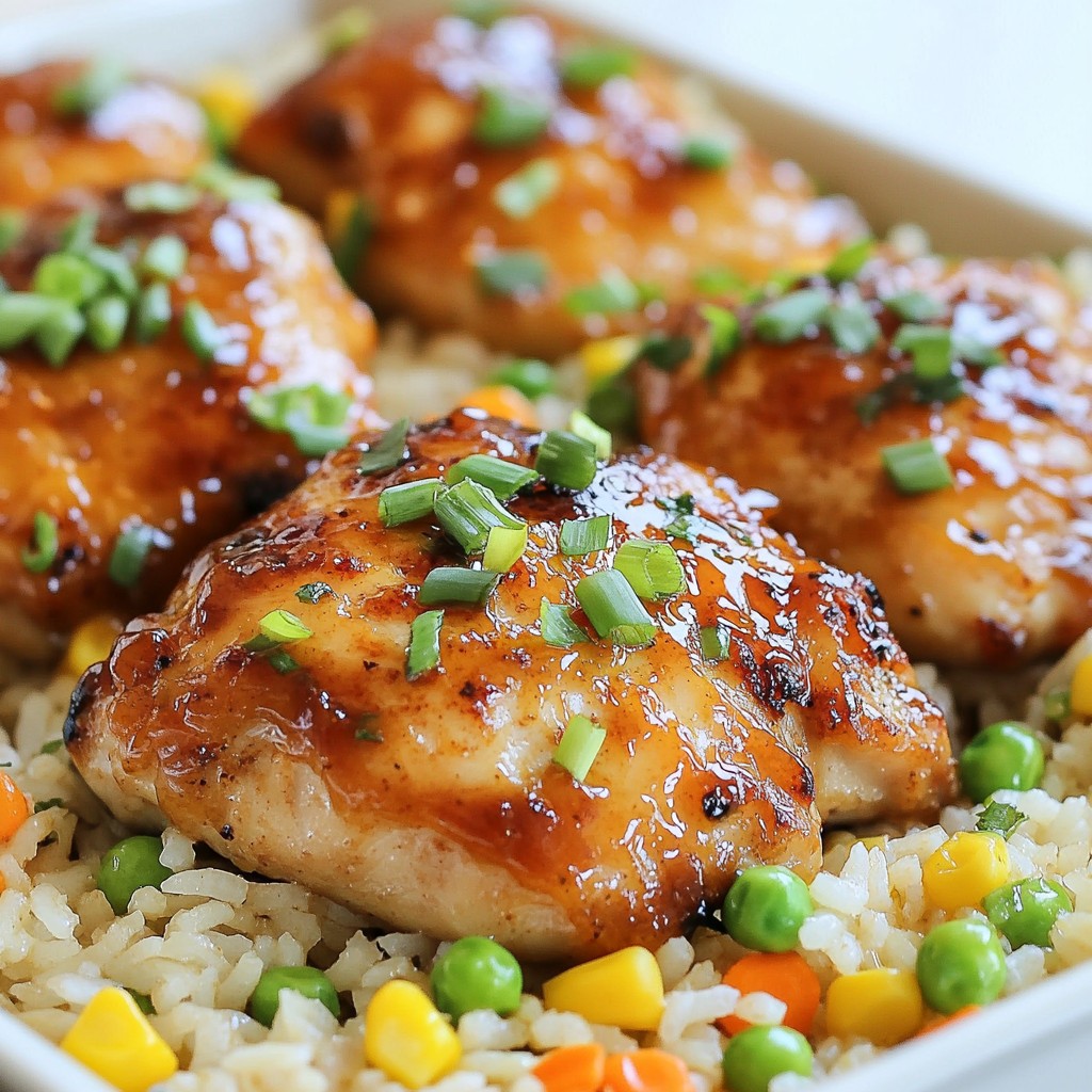 One-Pan Honey BBQ Chicken Rice Easy Family Meal