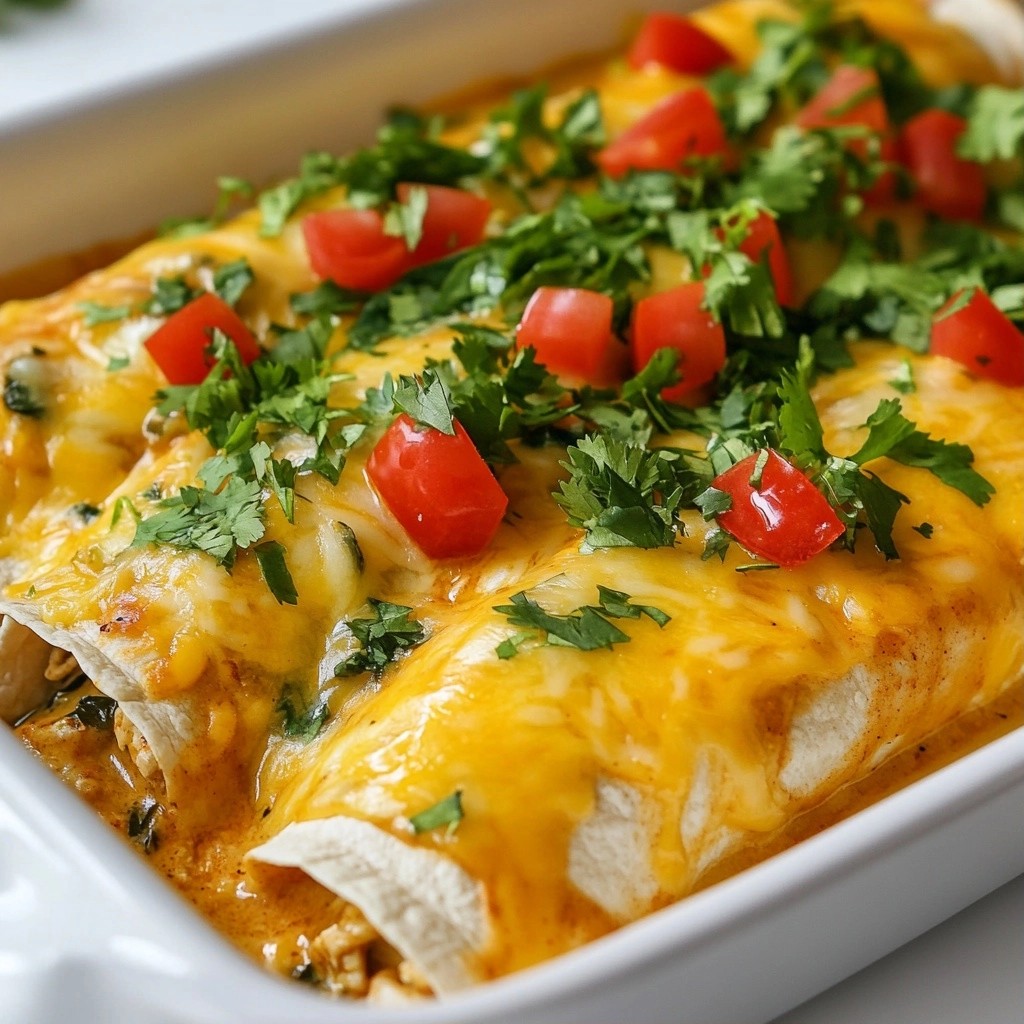 Creamy Chicken and Spinach Enchiladas Delight