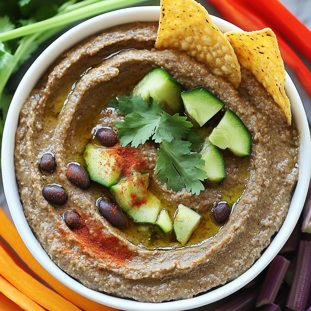 Zesty Mexican Black Bean Hummus with Cilantro Delight