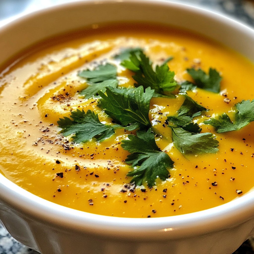 Spicy Butternut Squash Sweet Potato Soup Delight