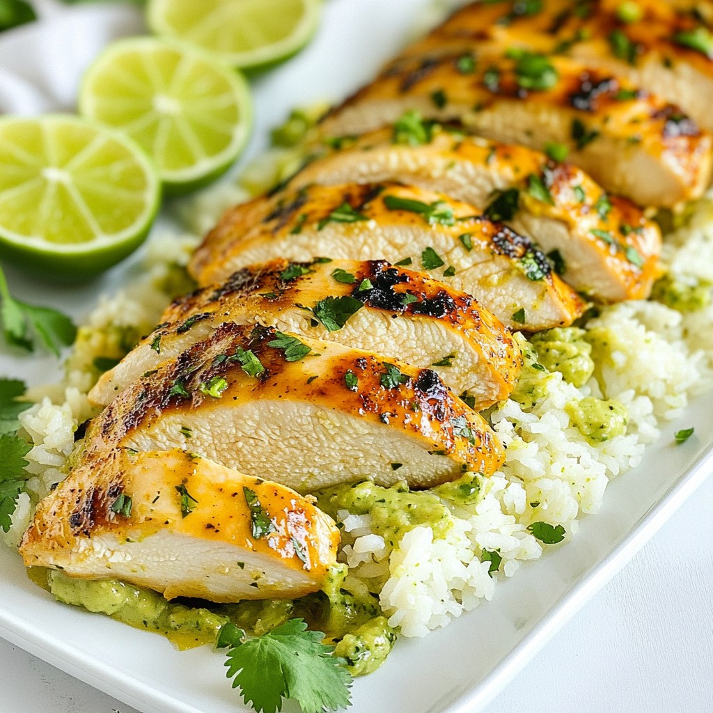 Honey Lime Chicken with Avocado Rice Delight