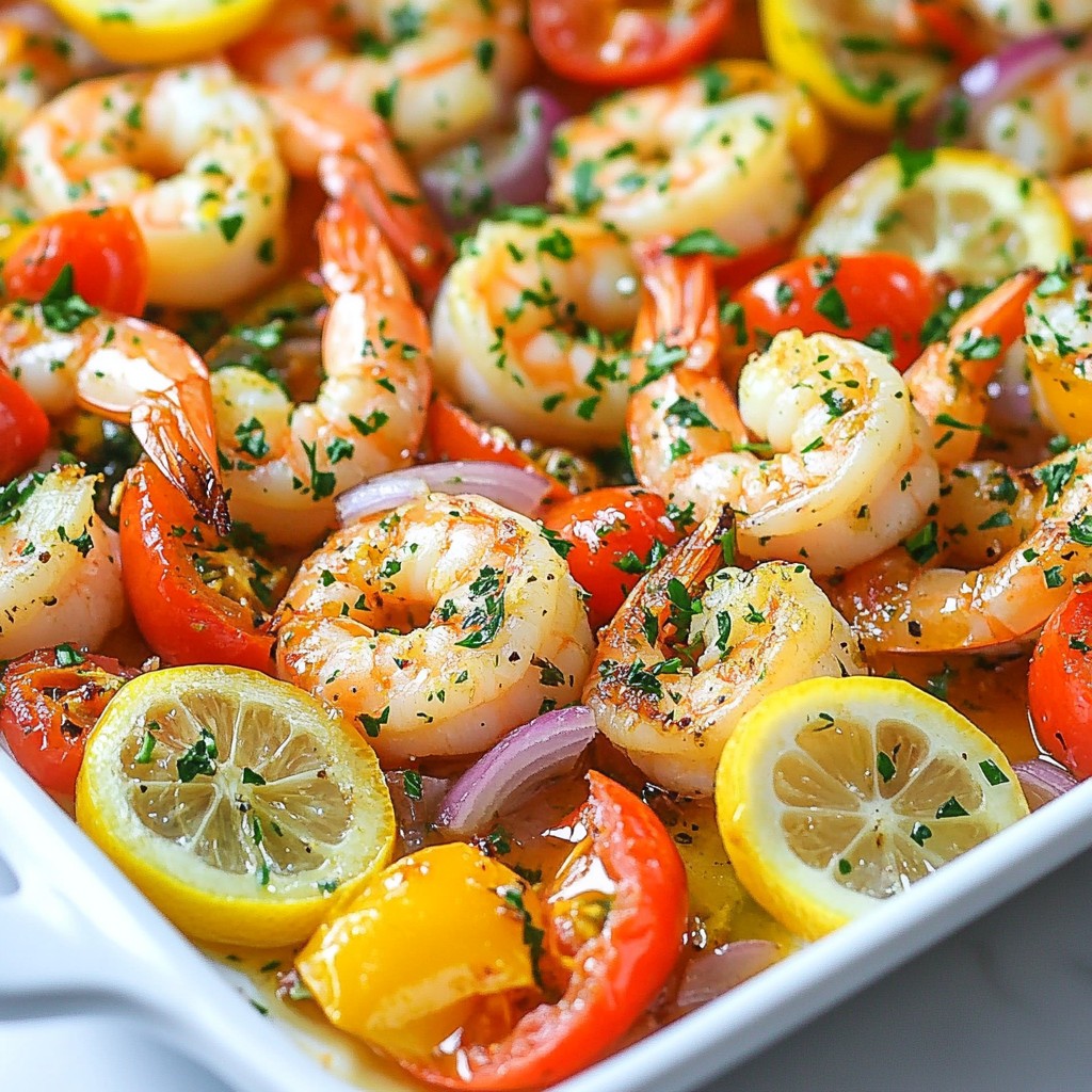 Sheet Pan Lemon Garlic Shrimp Tasty Dinner Delight
