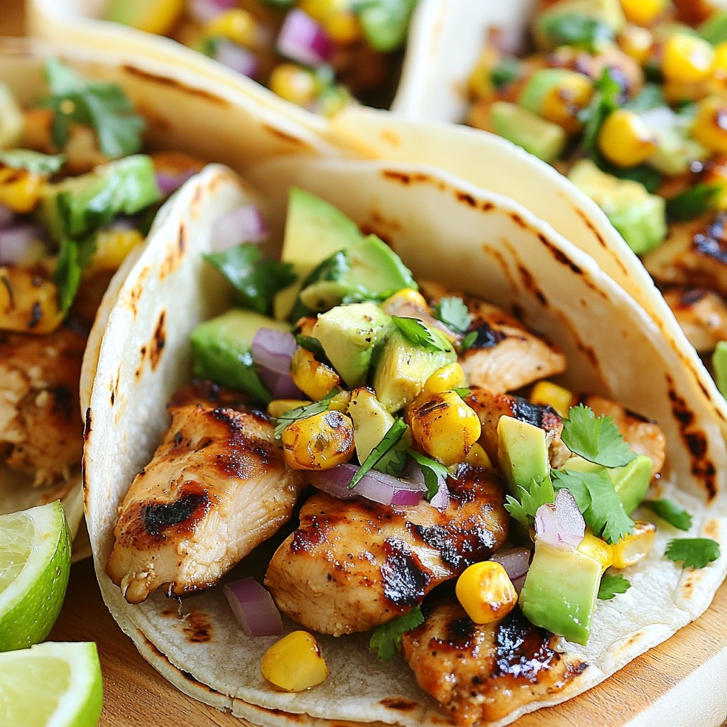 Mexican Honey Lime Chicken Tacos with Avocado Delight