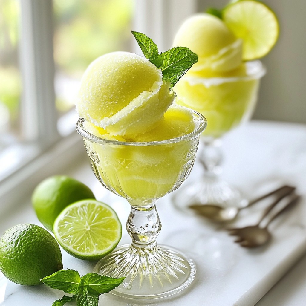 Lime Sherbet Floats Refreshing and Easy Delight