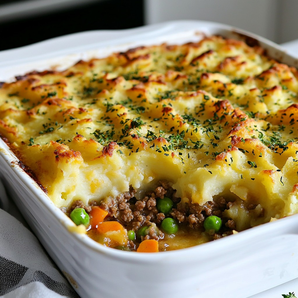 Savory Shepherd’s Pie with Ground Beef Simple Recipe