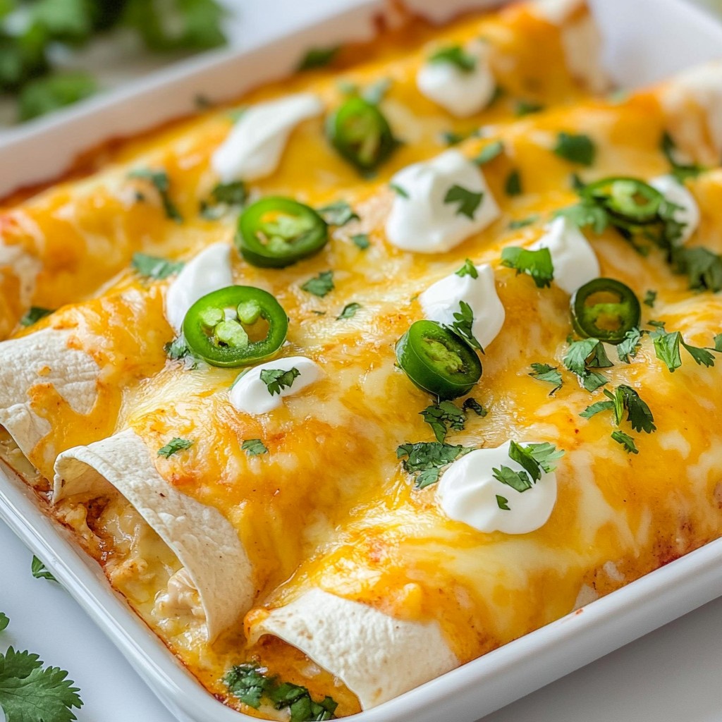 Creamy Queso Chicken Enchiladas Flavorful and Easy Dish