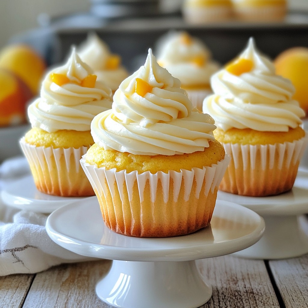 Peach Cream Cheese Cupcakes Delightful and Simple Recipe