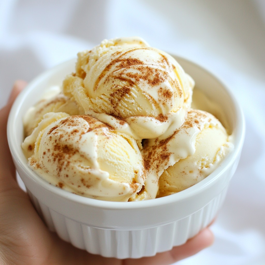 Creamy Mexican Horchata Ice Cream with Cinnamon Swirls