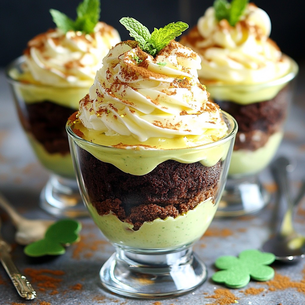 St. Patrick’s Day Brownie Trifle Delightful Layered Treat
