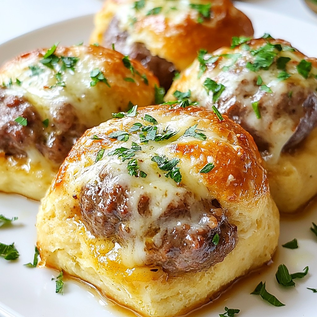 Cheesy Garlic Parmesan Burger Bombs Quick and Tasty