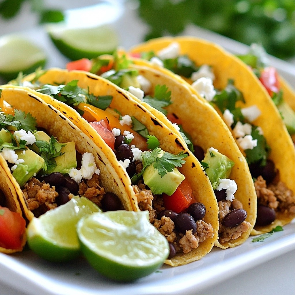 Zesty Tex-Mex Turkey and Black Bean Tacos Delight