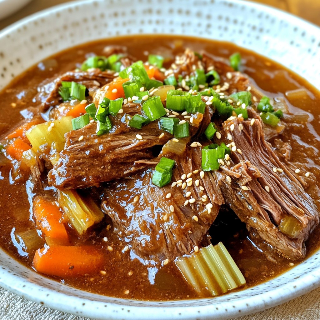 Korean Miso Pot Roast Flavorful Comfort Food Dish