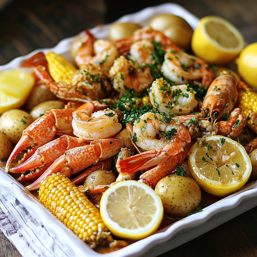 Cajun Seafood Boil with Garlic Butter Delight